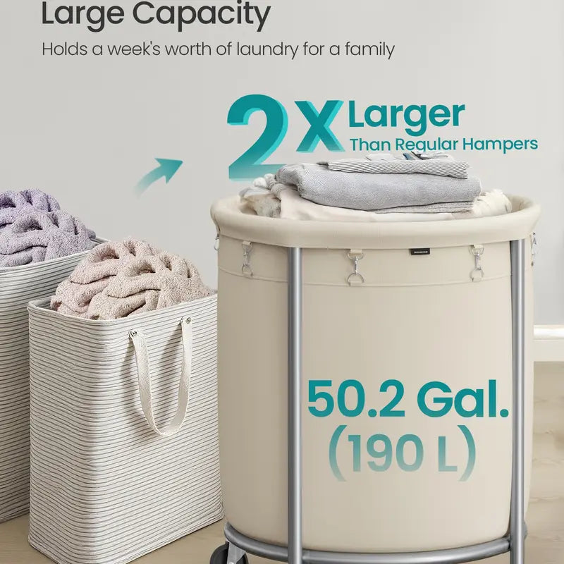 Tidy Rolling Laundry Hamper