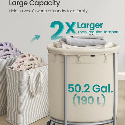 Tidy Rolling Laundry Hamper