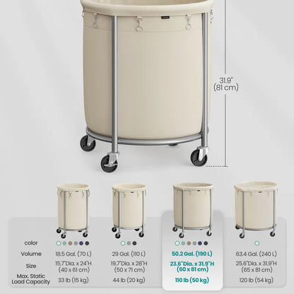 Tidy Rolling Laundry Hamper